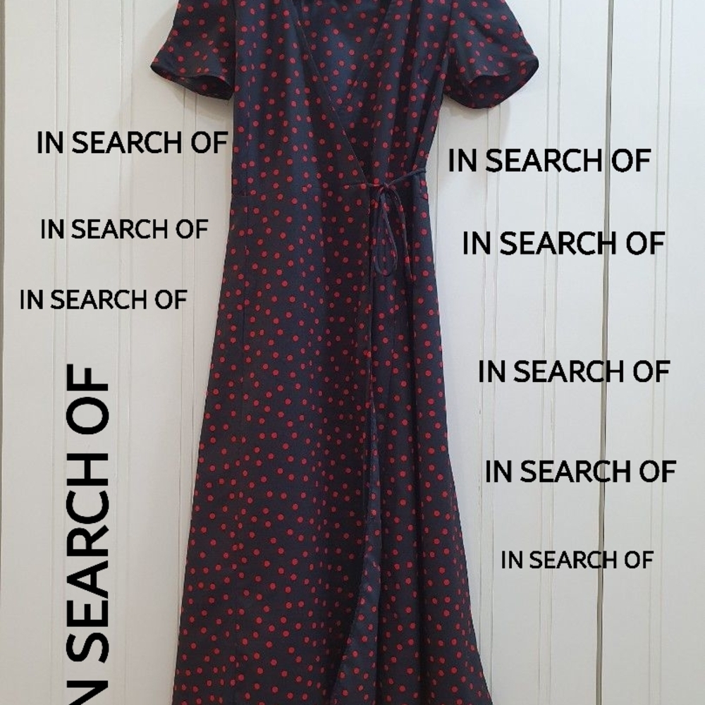 ISO Black Midi Wrap Dress Polka Red Dot Dress ISO